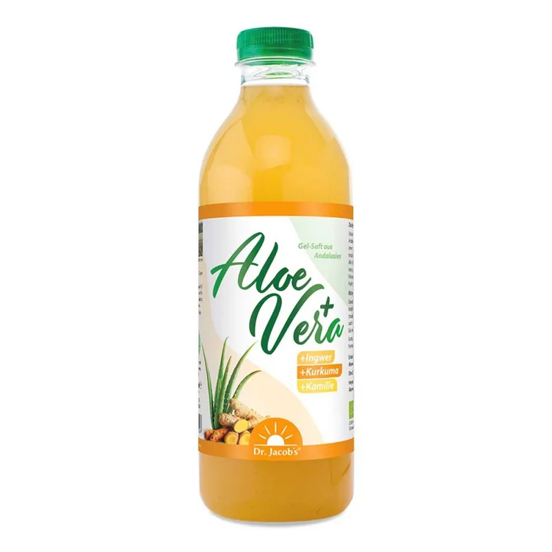 Dr. Jacob's Dr. Jacob's Aloe-vera-Gel-Saft plus Bio Rohkost Ingwer – Produktbild 2 von 2