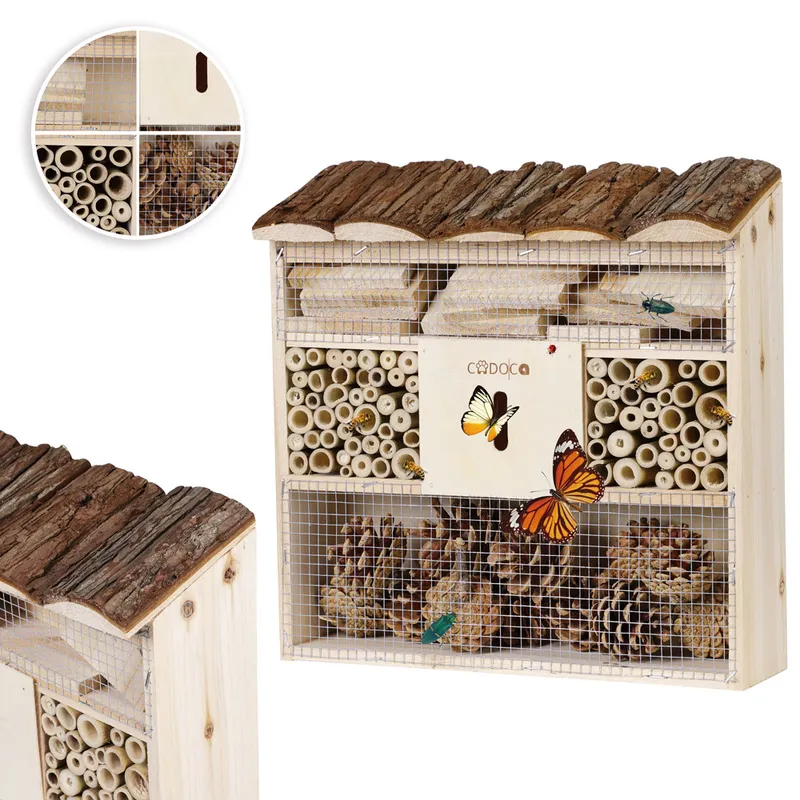 Cadoca® Cadoca® Insektenhotel Nistkasten 30,5x9,5x31cm – Produktbild 2 von 3