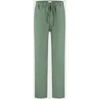 Yumeko Pyjamahose Unisex "Yumeko" aus TENCEL, Green/white stripe, – Produktbild 1 von 1