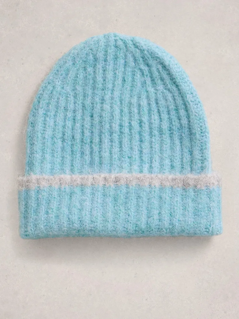 White Stuff Strickmütze Colour-Block - Einheitsgröße, Blau multi, – Produktbild 1 von 2