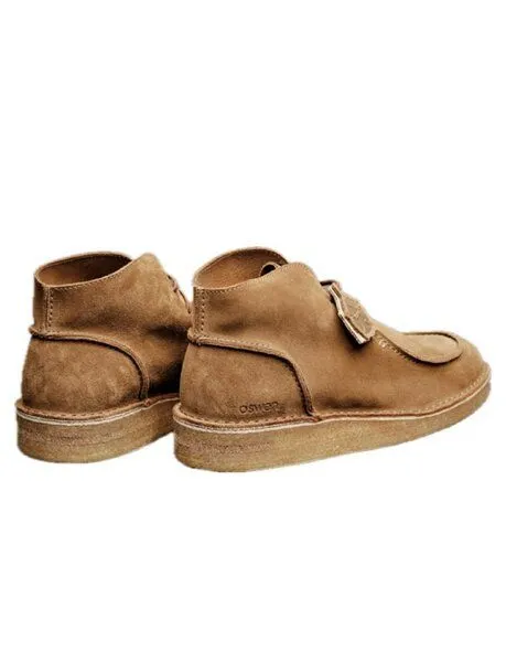 OSWEN OSWEN Hoher Herren Wildlederschuh zum schnüren in braun mit einer Krepesohle Ewaldi – Produktbild 4 von 4