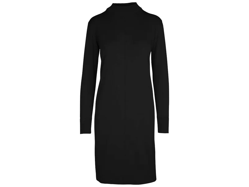 MELA Basic Feinstrick Kleid HARLEEN | von MELA | Fairtrade & GOTS zertifiziert, Schwarz, – Produktbild 1 von 5