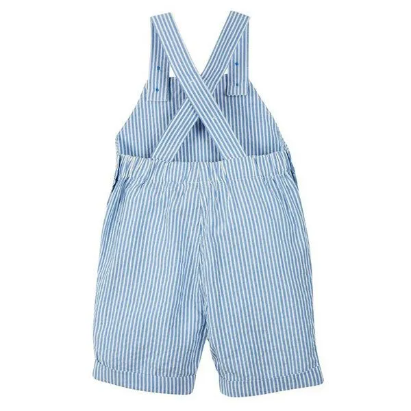Frugi Frugi Latzhose Regenbogen blau-weiss gestreift Sommerhose – Produktbild 3 von 6