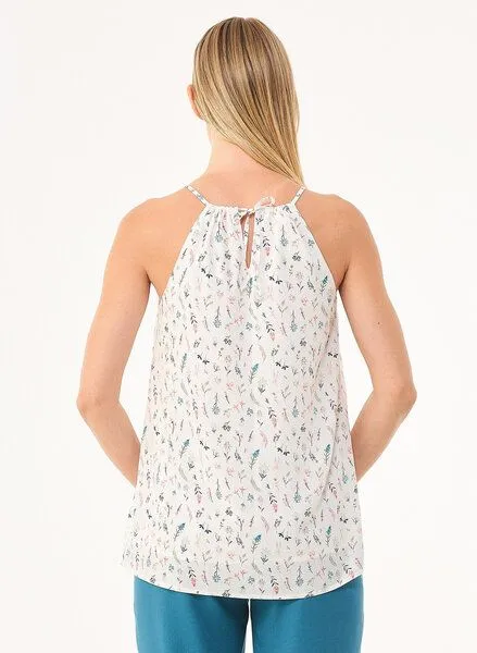 ORGANICATION ORGANICATION Spaghettiträger-Top aus Bio-Baumwolle und Bamboo mit Allover-Print, Flower print, – Produktbild 4 von 4