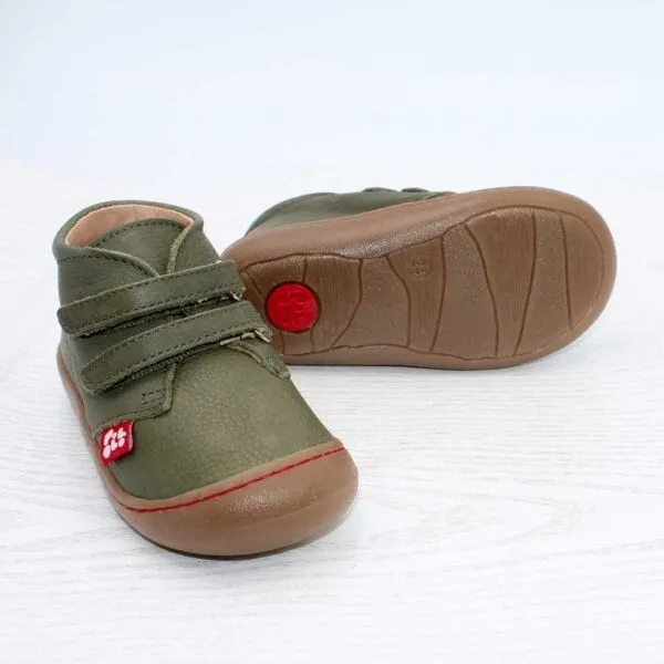 Pololo Pololo Lauflernschuh "Nino" aus pflanzlich gegerbtem Leder, Grün, – Produktbild 4 von 4