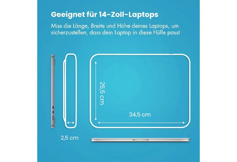 imoshion imoshion Laptop-Hülle imoshion Laptop Hülle mit Staufach 14 Zoll - Laptop Sleeve, Schwarz, – Produktbild 1 von 5