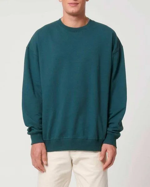 YTWOO YTWOO Oversized Sweatshirt aus reiner Bio-Baumwolle, Dry Handfeel, Sternenblau, – Produktbild 3 von 4
