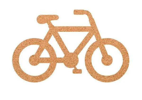 Kork-Deko Kork-Deko Fahrrad als Pinnwand aus Kork XXL ca. 80x50 cm | wahlweise selbstklebend – Produktbild 2 von 2