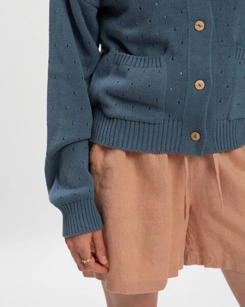 MATONA Matona Strickjacke aus Baumwolle für Frauen / Spring Cardigan, Seal blue, – Produktbild 4 von 4