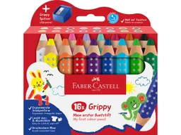 Faber-Castell Faber-Castell 16er-Set Buntstifte "Grippy" mit Spitzer – Produktbild 1 von 1