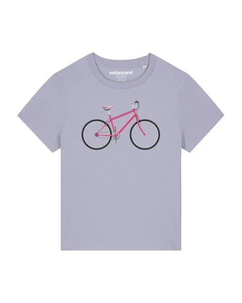watapparel watapparel T-Shirt Frauen Pink Bike, Lavender, – Produktbild 1 von 4