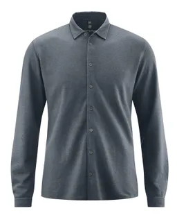 HempAge Hempage Herren vegan Shirt Aus Slub Jersey Schiefergrau – Produktbild 1 von 1