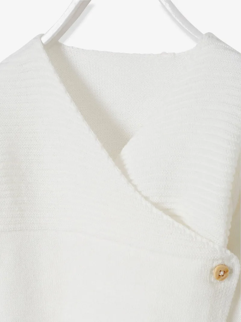 Vertbaudet Strickjacke für Neugeborene, Wollweiß, – Produktbild 3 von 3
