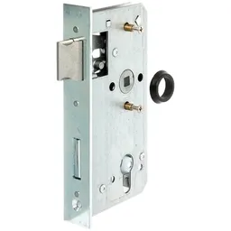 Alberts ALBERTS Ersatzschloss, Dornm.55mm, verz., Stulpst.3mm, f.Schlosskasten 30mm, HxB 167x85mm – Produktbild 1 von 1