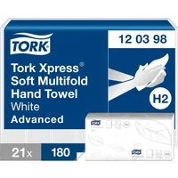 Tork Tork Xpress Multifold-Papierhandtücher "Advanced H2" 21 x 180 Blatt, weiß – Produktbild 1 von 1