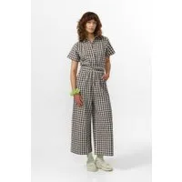 SUITE13LAB SUITE13LAB Damen vegan Jumpsuit Alme Check Grau – Produktbild 1 von 1