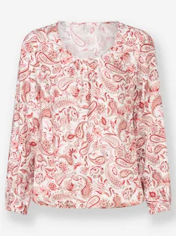 Witt Schlupf-Bluse ecru-rosenholz-bedruckt – Produktbild 1 von 1
