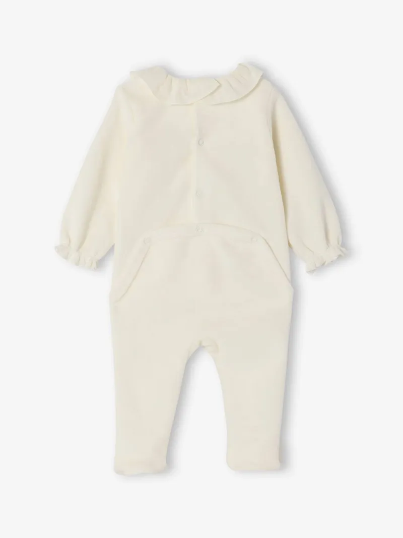 Envie De Fraise 2er-Pack Baby Schlafanzüge aus Samt ENVIE DE FRAISE personalisierbar, Wollweiß, – Produktbild 3 von 4