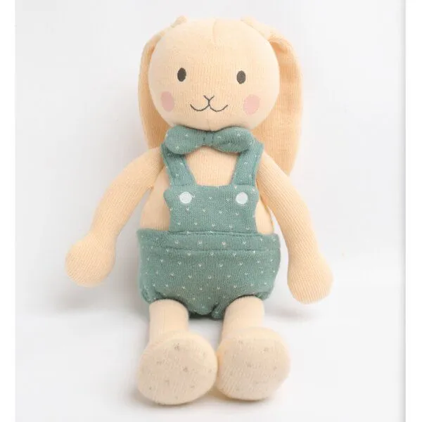 junikind junikind Nachhaltiges Kuscheltier "Hase Fiete", Baumwolle (Bio), 40 cm – Produktbild 4 von 4