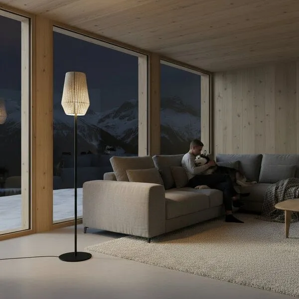ALMUT von Wildheim ALMUT von Wildheim Stehlampe mit Lampenschirm aus 100 % Wolle vom Tiroler Stein- und Bergschaf – Produktbild 3 von 4