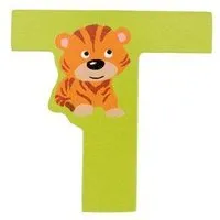 El Puente El Puente Holzbuchstabe T "Tiger" | Fair Trade & Handmade aus Sri Lanka – Produktbild 1 von 1