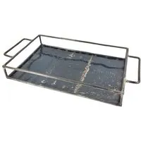 Moogoo Creative Africa Moogoo Creative Africa Upcycling Tablett aus recycelten Ölfässern, Schwarz, – Produktbild 5 von 5