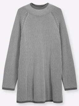 sheego Rollkragenpullover grau-hellgrau – Produktbild 1 von 1