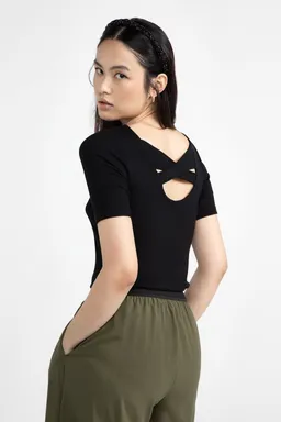 Lovjoi LOVJOI Damen vegan T-Shirt Arnelia Black – Produktbild 1 von 1