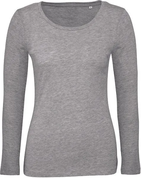 Greenspired Greenspired Damen Basic Bio Longsleeve Shirt 145 g/m² XS-XXL, Graumeliert, – Produktbild 1 von 1