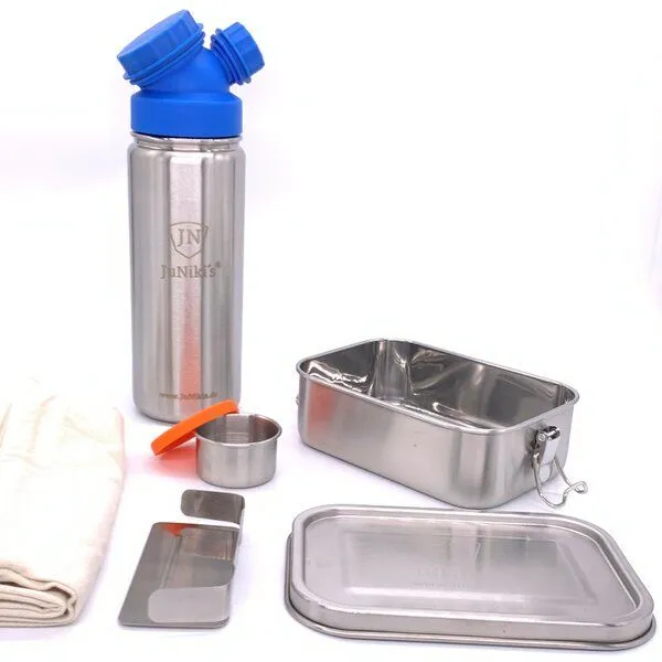 JN JuNiki's JN JuNiki's JuNiki´s® Lunchbox + Trinkflasche isoliert 550ml 8 Farben, Blau, – Produktbild 1 von 4
