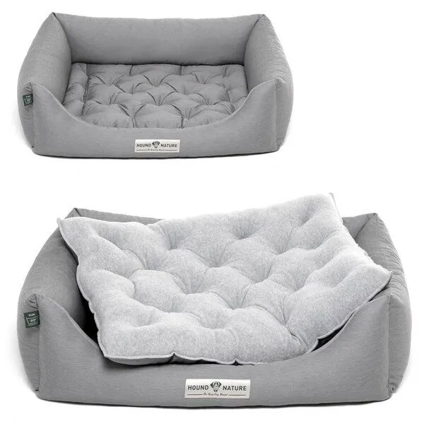 HOUND & NATURE HOUND & NATURE Öko Hundebett ZÜRICH, Hellgrau, – Produktbild 4 von 7