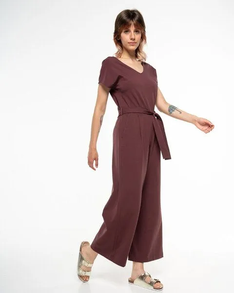 Alma & Lovis Alma & Lovis Stylischer Einteiler aus Organic Cotton | Jersey Jumpsuit, Andorra (rot-braun), – Produktbild 2 von 4
