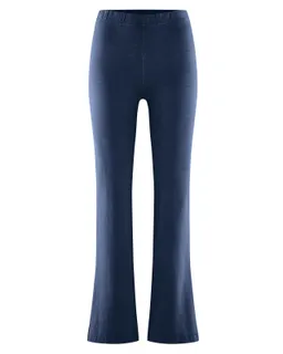 HempAge Hempage Damen vegan Hose Mit Ausgestelltem Bein Marineblau – Produktbild 1 von 1
