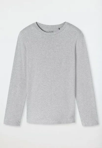 Schiesser Schiesser Shirt langarm | Bio-Baumwolle | grau-meliert, Grau, – Produktbild 4 von 4