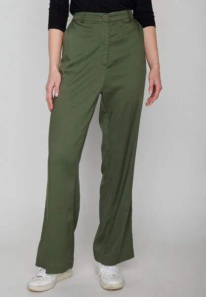 GreenBomb GREENBOMB Basic Dawn - Lässige Hose in Retro-Chic / Fair & Vegan, Grün (dirty olive), – Produktbild 1 von 4