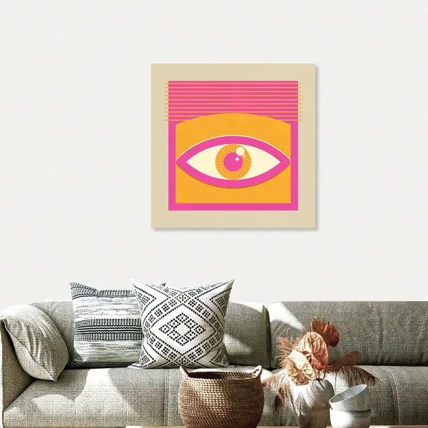 Photocircle Photocircle Poster / Leinwandbild - One Look Is Enough - pink eye – Produktbild 4 von 4