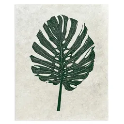 Veskor Cassiopeia Veskor Cassiopeia MONSTERA DELICIOSA Botanischer Linoldruck | 40 x 50 cm | Grün auf Naturweiß – Produktbild 1 von 1