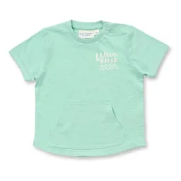 Sense Organics Sense Organics Baby T-Shirt in mintgrün mit Kängurutasche, Modell TAMO – Produktbild 1 von 1