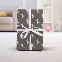 Fines Papeterie Fines Papeterie 3m Geschenkpapier TOTENKOPF * für Kinder * Halloween * auf Rolle * 300x47 cm * – Produktbild 1 von 1