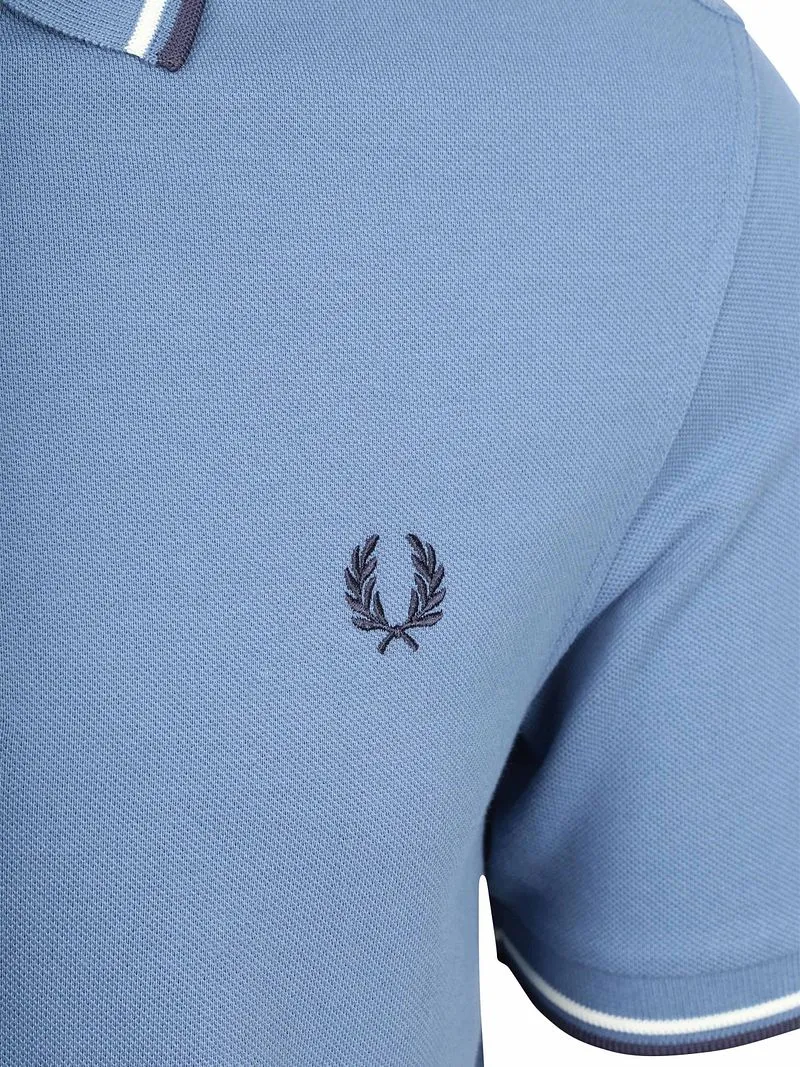 Fred Perry Fred Perry Polo Twin Tipped M3600 Blau 89A - Größe XL, Blau, – Produktbild 3 von 3