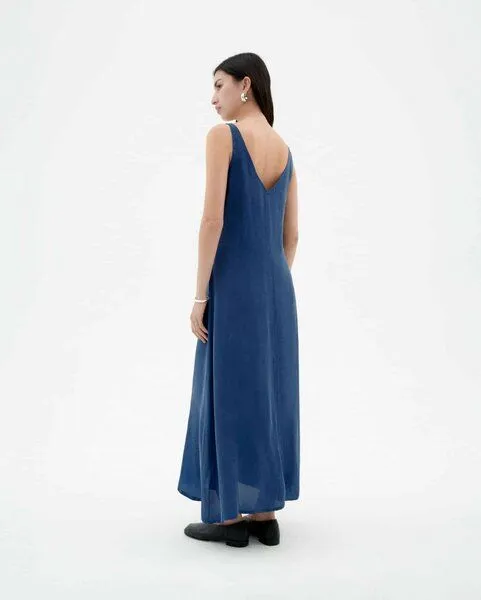 thinking mu thinking mu Sade dress, Blau, – Produktbild 2 von 4