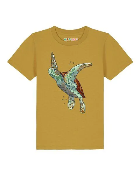 watabout.kids watabout.kids T-Shirt Kinder Schildkröte Watercolor, Ochre, – Produktbild 1 von 2