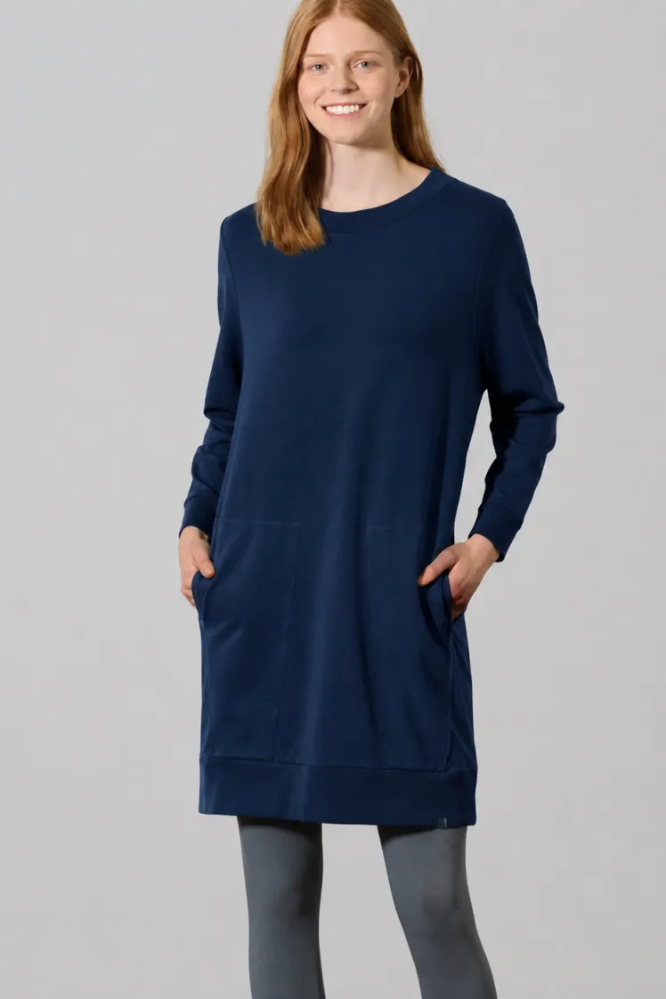 HempAge Hempage Damen vegan Sweatshirt In Marineblau, Blau, – Produktbild 2 von 2