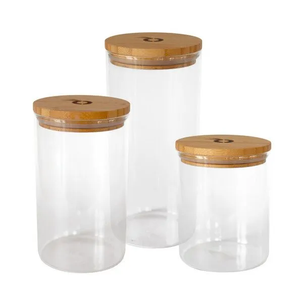 pandoo pandoo Vorratsglas aus hochwertigem Borosilikatglas mit Bambusdeckel – Produktbild 2 von 4