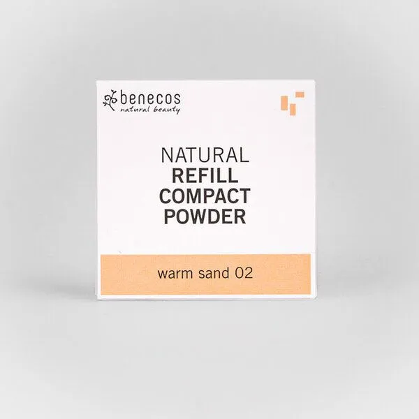 Benecos benecos Biokosmetik - Refill Compact Powder - talkfrei - vegan, Warm sand 02, – Produktbild 1 von 3
