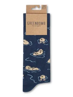 GreenBomb GREENBOMB Playing Otter Socks - Lässige Socken aus Bio-Baumwoll Mix / hochwertiger Print / Fair & Vegan – Produktbild 1 von 1
