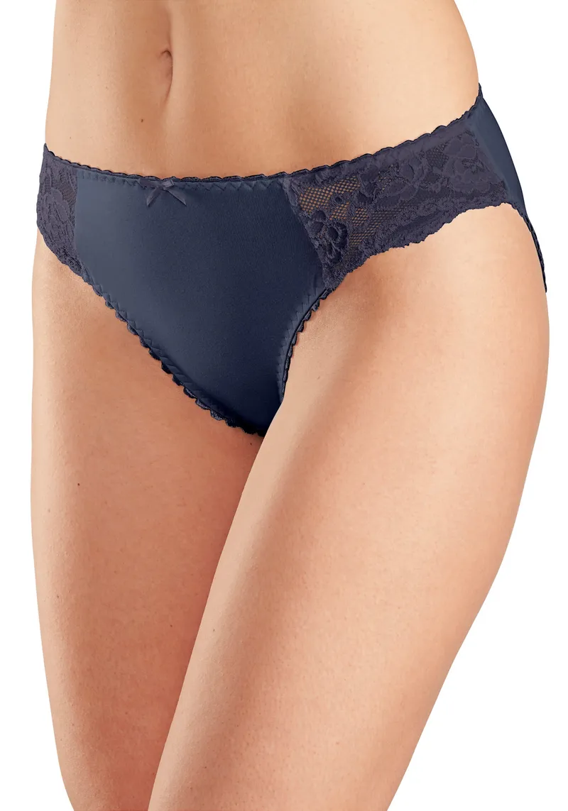 petite fleur by Lascana Jazz-Pants Slips marine, violett, creme, Marine, violett, creme, – Produktbild 2 von 3