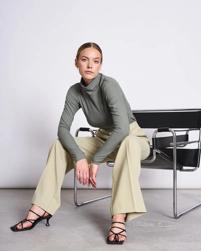 JAN N JUNE JAN 'N JUNE Damen vegan Rollkragenpullover Mio Sea Spray, Grün, – Produktbild 1 von 2