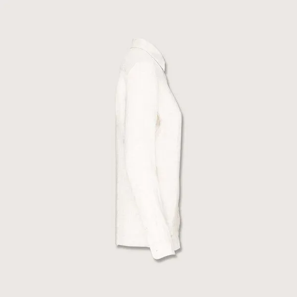YTWOO YTWOO Damen Leinenbluse, Weiß, – Produktbild 3 von 3