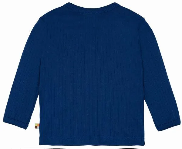 loud + proud loud + proud Babys & Kinder Shirt Derby Rib mit Druck, GOTS-zertifiziert, Ultramarin(blau), – Produktbild 2 von 2
